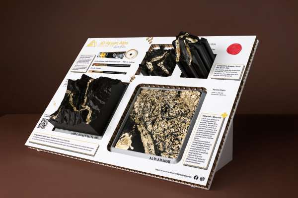 Kit Val Serenaia Alpi Apuane 3D Nero e foglia oro - Edizione Limitata