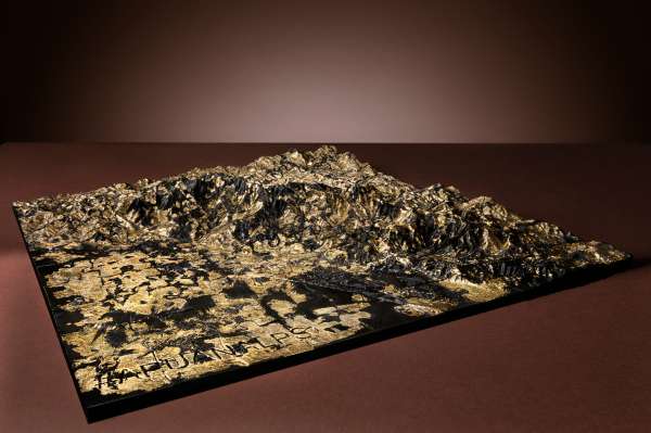 Alpi Apuane 3D Puzzle 100 pezzi Nero e foglia oro